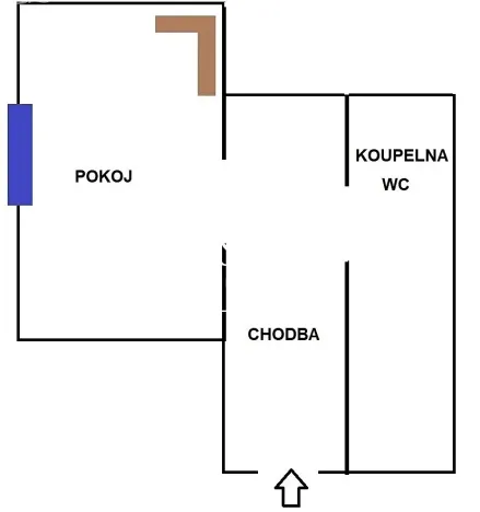 Pronájem bytu 1+kk, Praha - Libeň, Na rozcestí, 29 m2