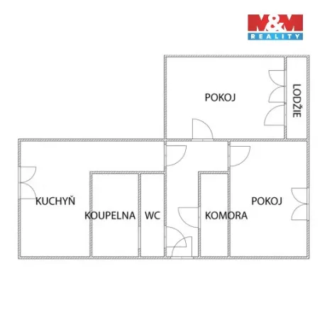 Pronájem bytu 2+1, Jirkov, Generála Svobody, 58 m2