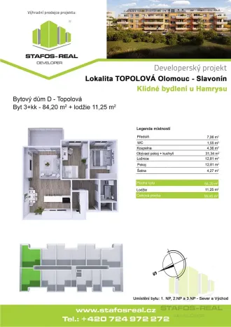Prodej bytu 3+kk, Olomouc, Topolová, 84 m2