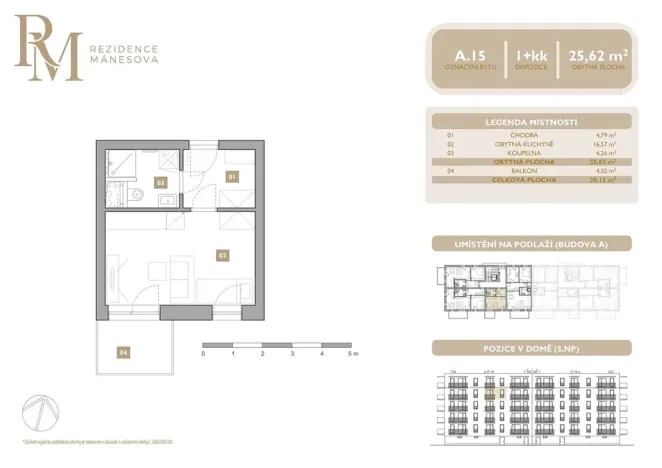 Prodej bytu 1+kk, Lipník nad Bečvou, Mánesova, 25 m2