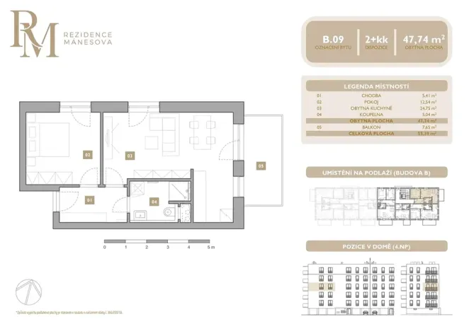 Prodej bytu 2+kk, Lipník nad Bečvou, Mánesova, 47 m2