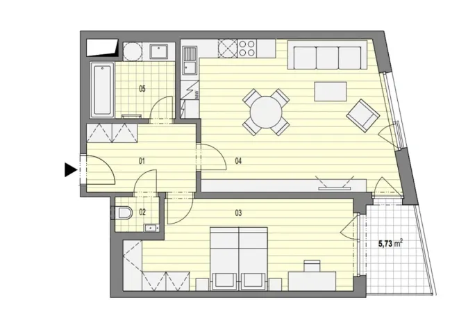 Pronájem bytu 2+kk, Ostrava - Moravská Ostrava, Důlní, 73 m2
