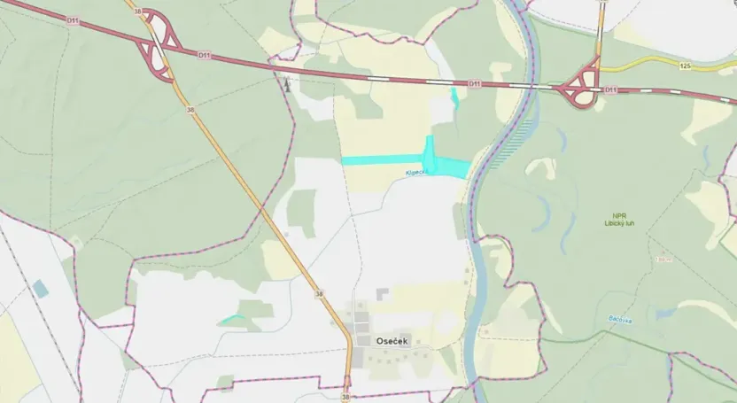 Prodej pole, Oseček, 76028 m2