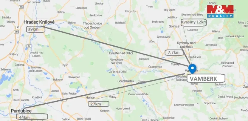 Pronájem bytu 2+1, Vamberk, Struha, 49 m2