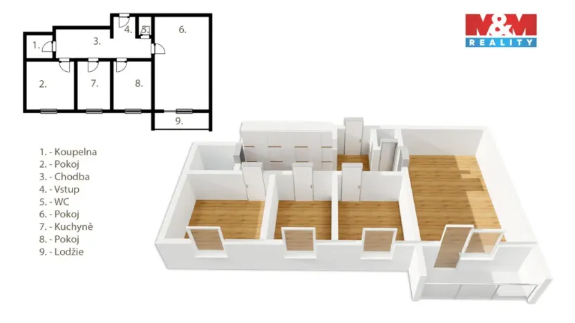 Prodej bytu 3+1, Hradec Králové - Nový Hradec Králové, Čajkovského, 80 m2