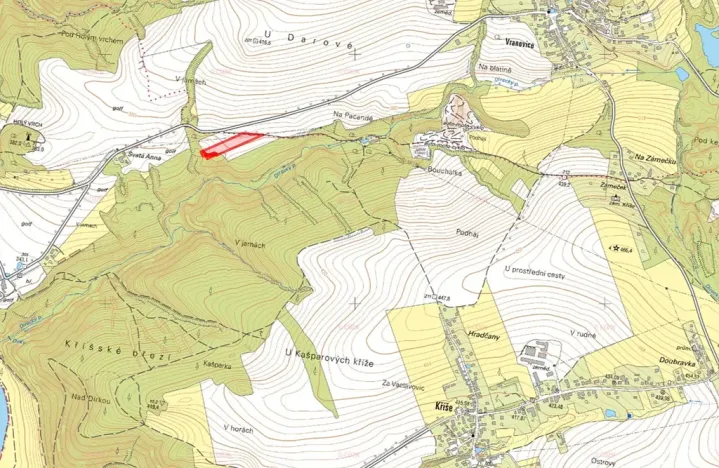 Prodej pole, Břasy, 2673 m2
