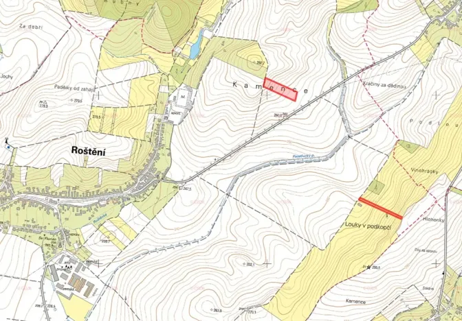 Prodej pole, Roštění, 14449 m2