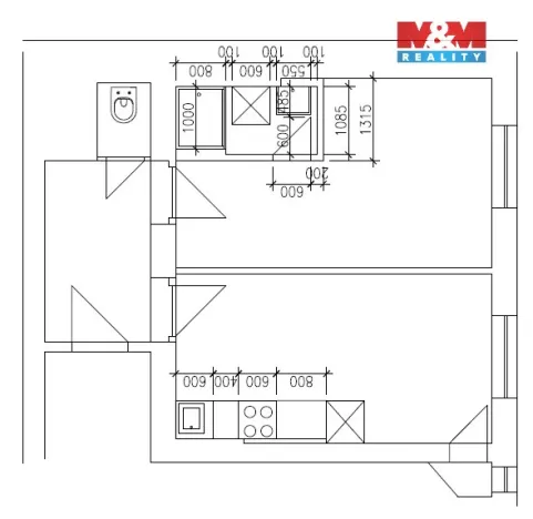 Pronájem bytu 1+1, Praha - Žižkov, Hartigova, 34 m2