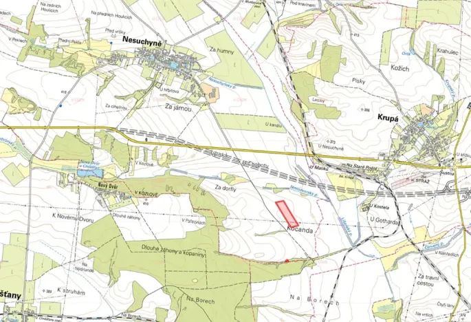 Prodej podílu pole, Nesuchyně, 8973 m2