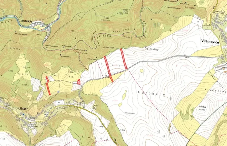 Prodej podílu pole, Vilémovice, 6958 m2