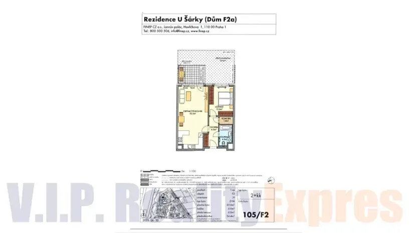 Prodej bytu 2+kk, Praha - Ruzyně, 49 m2