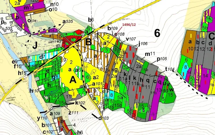 Dražba lesa, Římov, 52265 m2