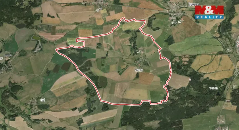 Prodej pozemku, Útvina, 3814 m2