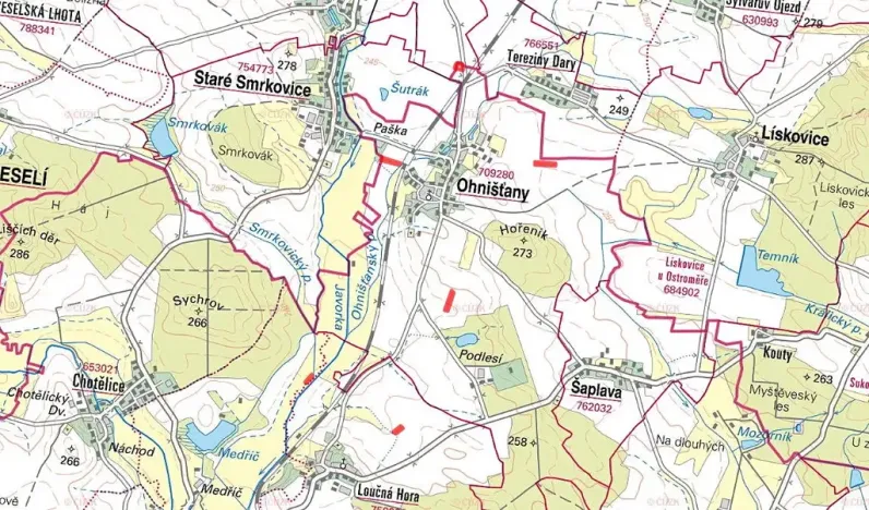 Prodej pole, Ohnišťany, 27255 m2