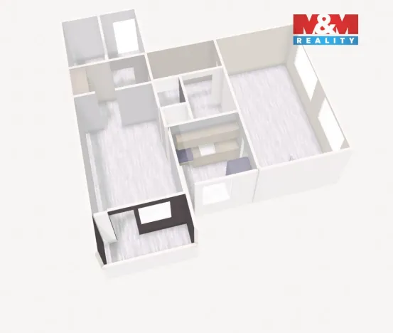 Prodej bytu 2+1, Praha - Kobylisy, Košťálkova, 57 m2