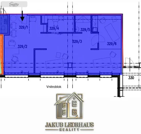 Pronájem kanceláře, Praha - Nové Město, Vladislavova, 63 m2