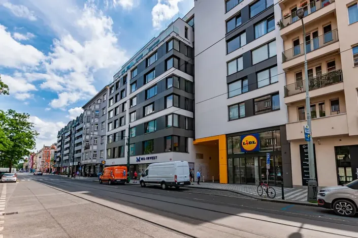 Pronájem bytu 1+kk, Praha - Karlín, Sokolovská, 38 m2