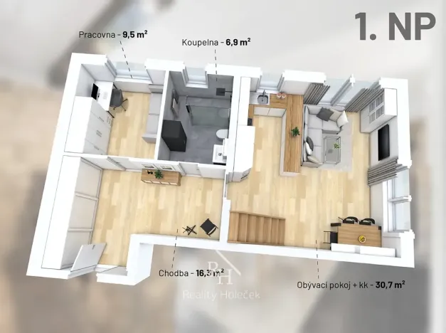 Prodej bytu 5+kk, Unhošť, Buková, 115 m2