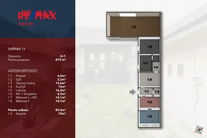 Prodej rodinného domu, Okřínek, 89 m2