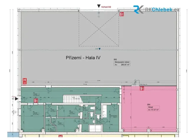 Pronájem skladu, Sedliště, 504 m2