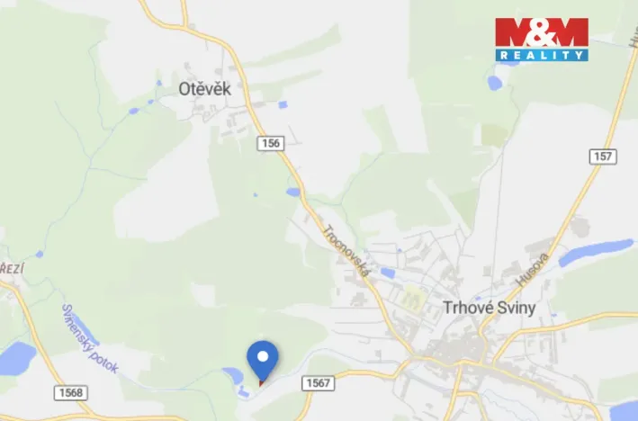 Prodej louky, Trhové Sviny, 574 m2