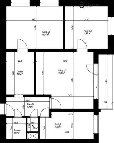 Prodej bytu 3+1, Brno, Josefy Faimonové, 77 m2