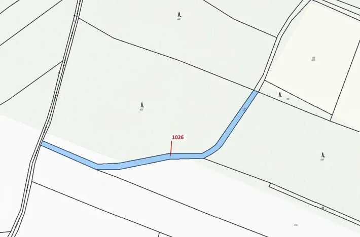 Dražba pozemku, Olešnice, 1135 m2