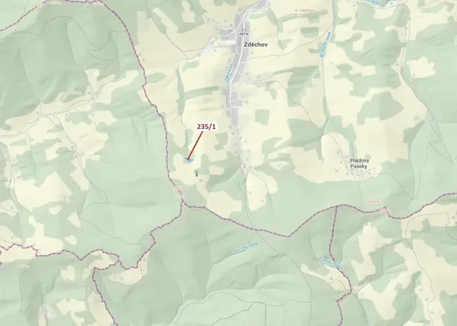 Dražba lesa, Zděchov, 2467 m2