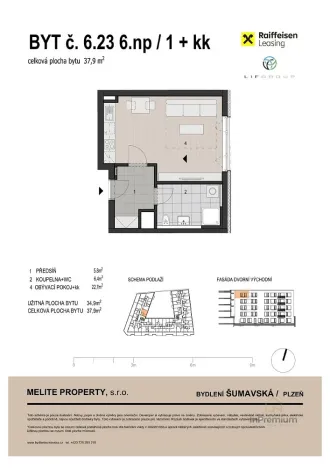 Prodej bytu 1+kk, Plzeň, 38 m2