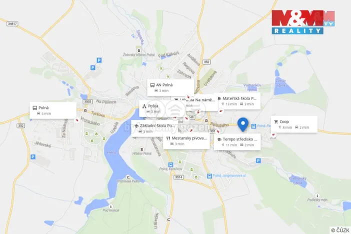 Pronájem bytu 3+1, Polná, Palackého, 62 m2