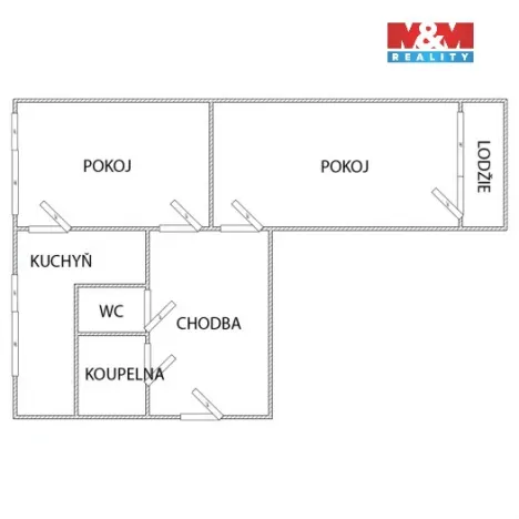 Pronájem bytu 2+1, Hradec Králové, Vysocká, 60 m2
