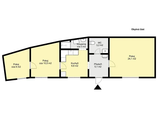 Prodej rodinného domu, Týnec nad Labem, V Malém kopci, 63 m2