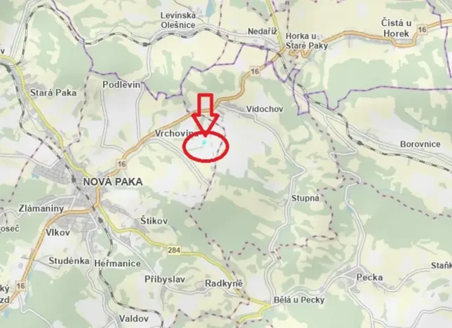 Prodej podílu lesa, Nová Paka, 2049 m2