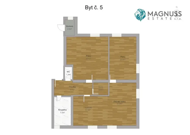 Prodej bytu 3+kk, Ostrava - Slezská Ostrava, Na Bunčáku, 97 m2