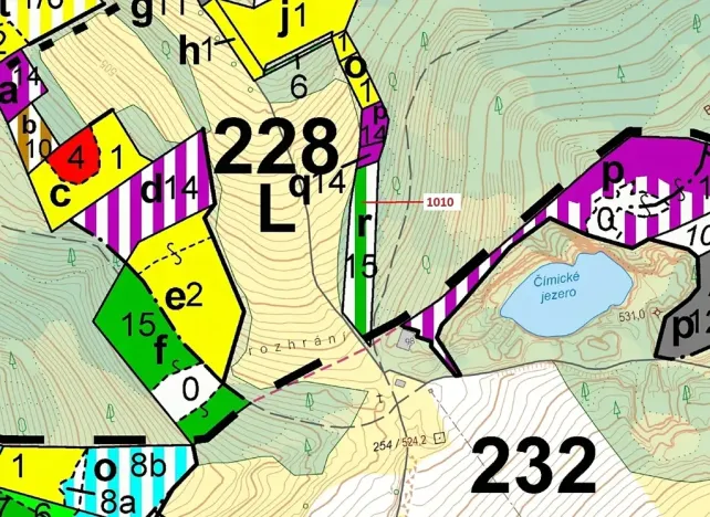 Dražba lesa, Rabí, 3054 m2