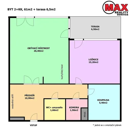 Pronájem bytu 2+kk, Praha - Hrdlořezy, V třešňovce, 61 m2