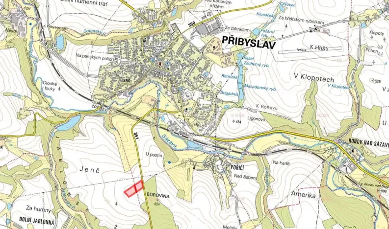 Prodej pole, Přibyslav, 4703 m2