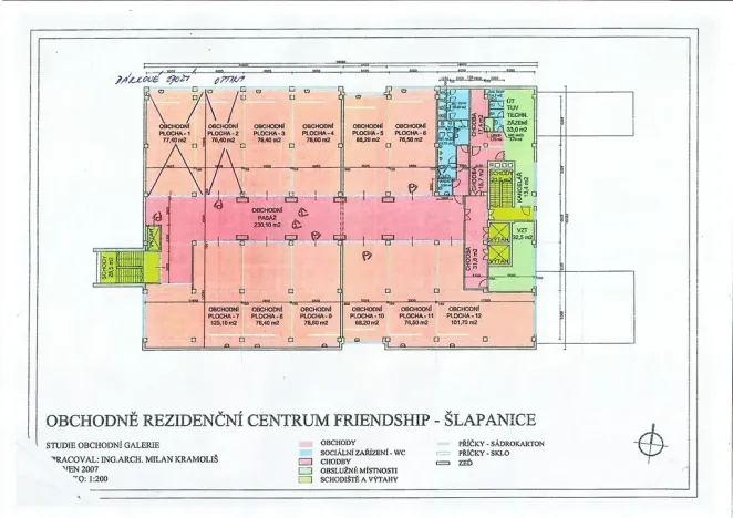 Pronájem obchodního prostoru, Šlapanice, Nádražní, 78 m2