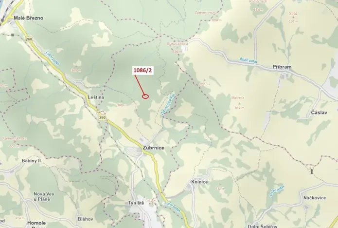 Dražba lesa, Zubrnice, 26 m2