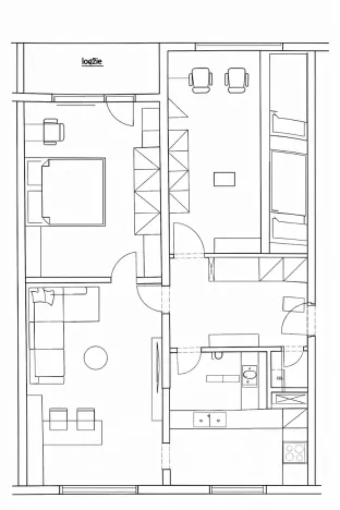 Pronájem bytu 3+1, Praha - Břevnov, Boučkova, 67 m2