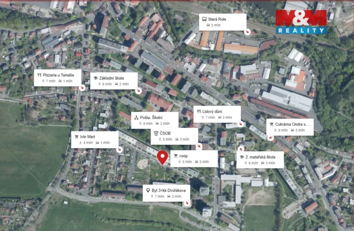 Prodej bytu 2+1, Karlovy Vary - Stará Role, Dvořákova, 58 m2