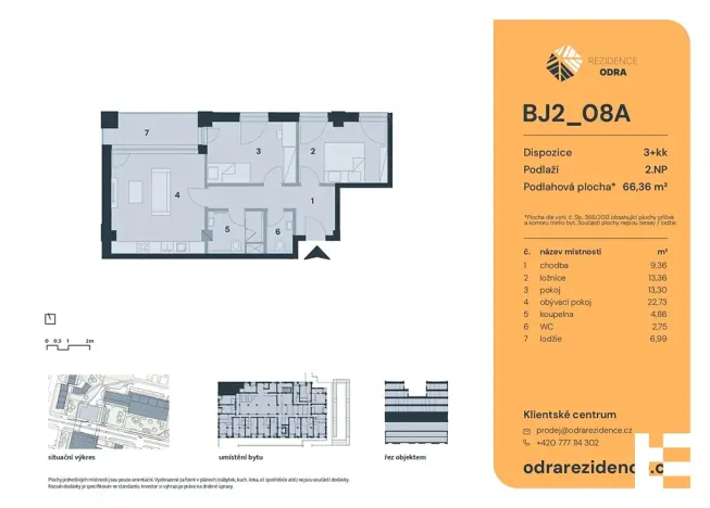 Prodej bytu 3+kk, Praha - Bohnice, Lodžská, 67 m2