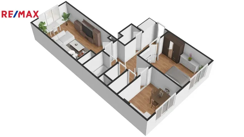 Pronájem bytu 2+1, Ostrava - Poruba, Nálepkovo náměstí, 55 m2
