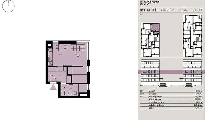 Prodej bytu 2+kk, Praha, Práčská, 43 m2