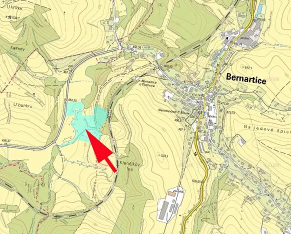 Prodej louky, Bernartice, 2455 m2