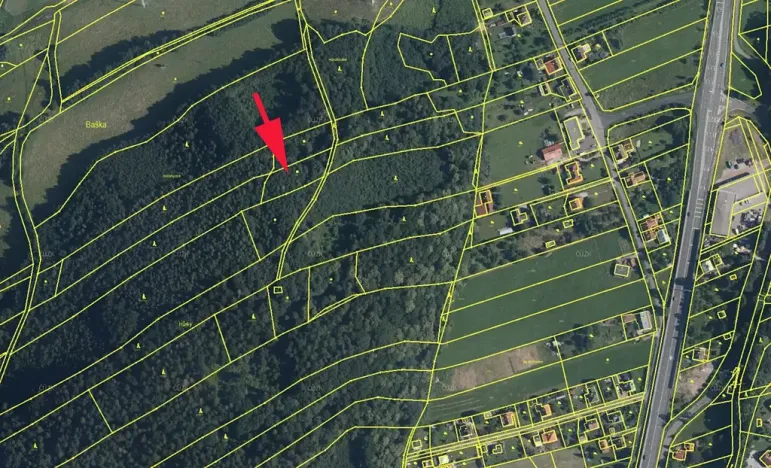 Prodej lesa, Baška, 1729 m2