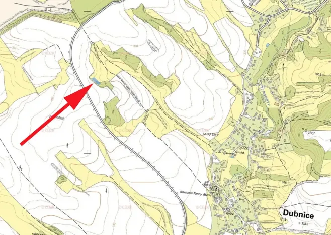 Prodej louky, Dubnice, 1175 m2