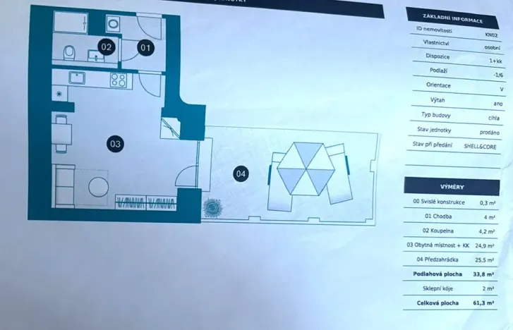 Pronájem bytu 1+kk, Praha - Libeň, Konšelská, 34 m2