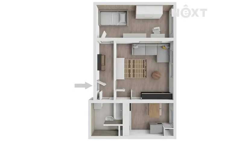 Prodej bytu 2+1, Hodonín, Očovská, 43 m2