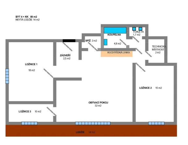 Pronájem bytu 4+kk, Opava - Město, Masarykova třída, 102 m2